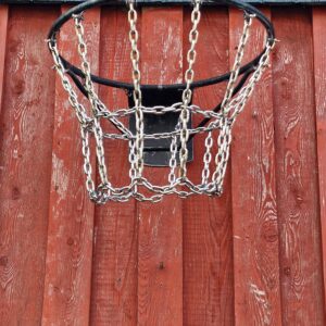 Basketballnetz aus 5mm V2A- Edelstahlkettengliedern, dieses Netz hat 10 senkrechte/vertikale Kettenstränge